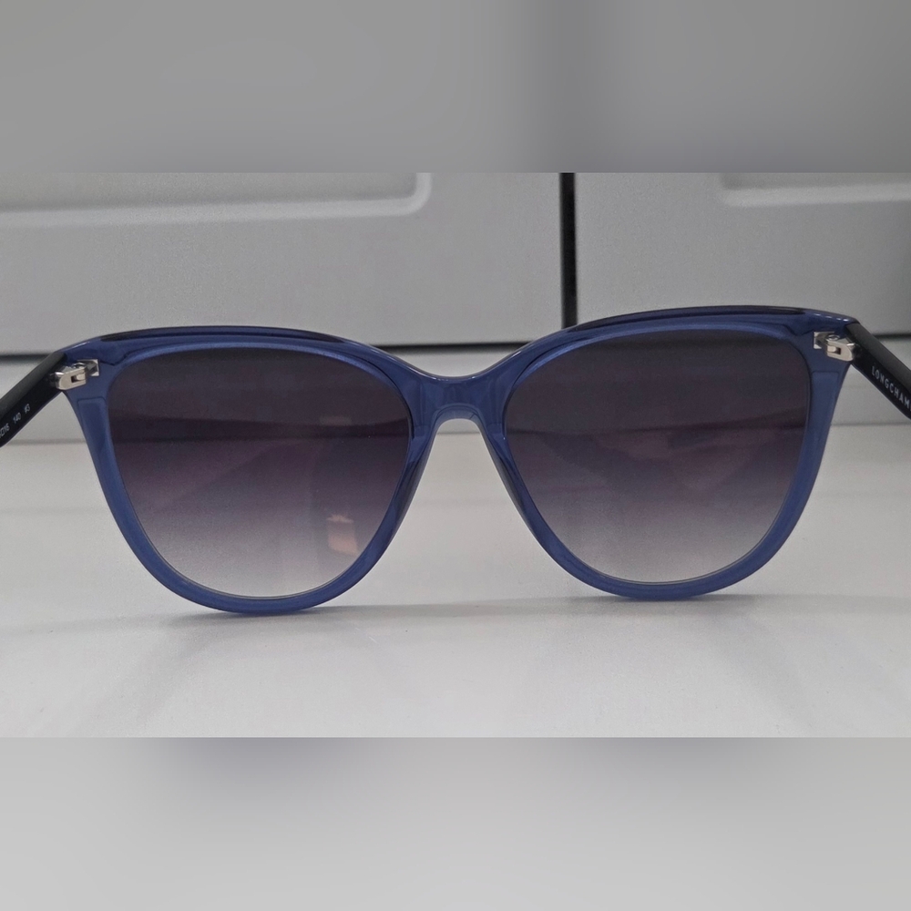 Longchamp Designer Sunglasses Blue Gradient Lenses New- W/ Collapsible Case - Picture 9 of 11